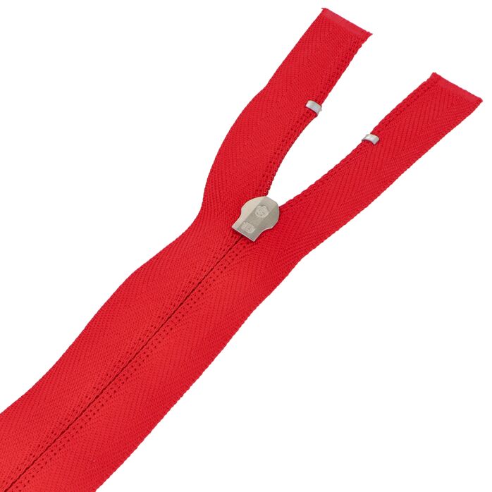 Zamek błyskawiczny #5 rozdzielczy ozdobny 30cm kolor czerwony