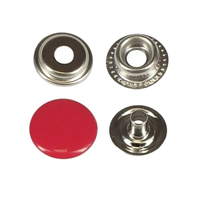 Napy metalowe 15 mm STANDARD NEW STAR kolor czerwony op.720 szt.