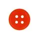 Guziki czterodziurkowe 17 mm 27M  kolor pomarańczowy odblaskowy - do odzieży ochronnej i roboczej 1000 szt.
